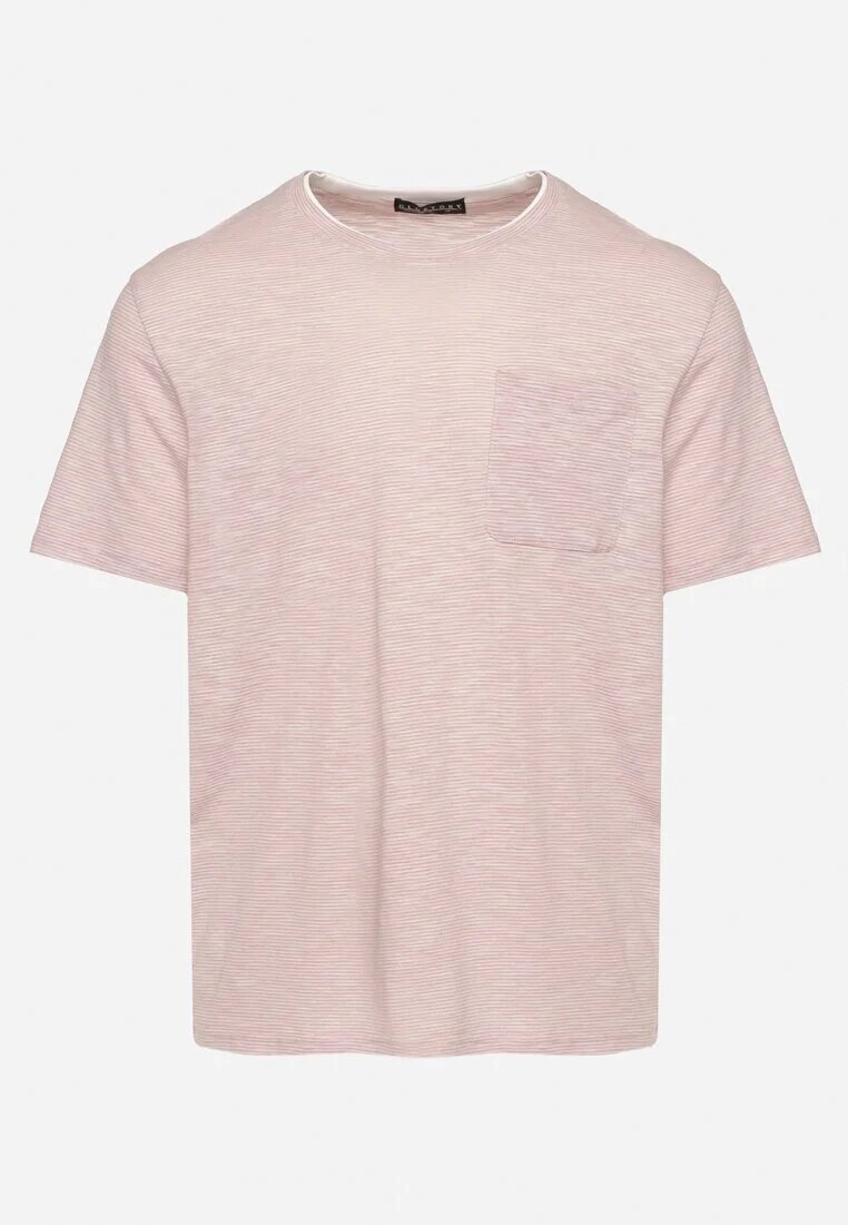 glo-story Tricou Roz deschis cu Buzunar Decorativ Uliadoretia