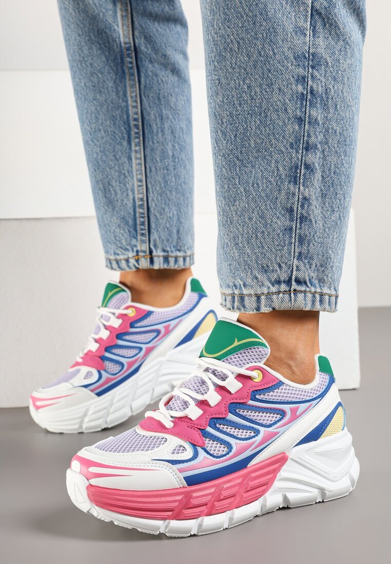 gogo gogo Adidași Fucsia în Stil Streetwear cu Talpă Groasă cu Ștanțări Siltewi