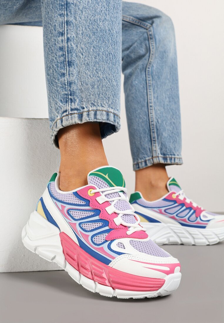 gogo gogo Adidași Fucsia în Stil Streetwear cu Talpă Groasă cu Ștanțări Siltewi