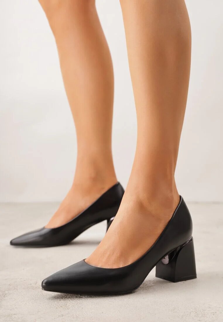 gogo gogo Pantofi stiletto Negri cu toc Geometric Oriphishis