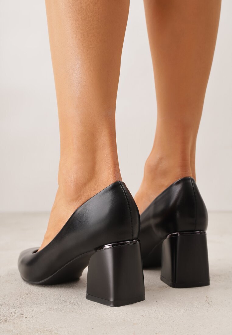 gogo gogo Pantofi stiletto Negri cu toc Geometric Oriphishis