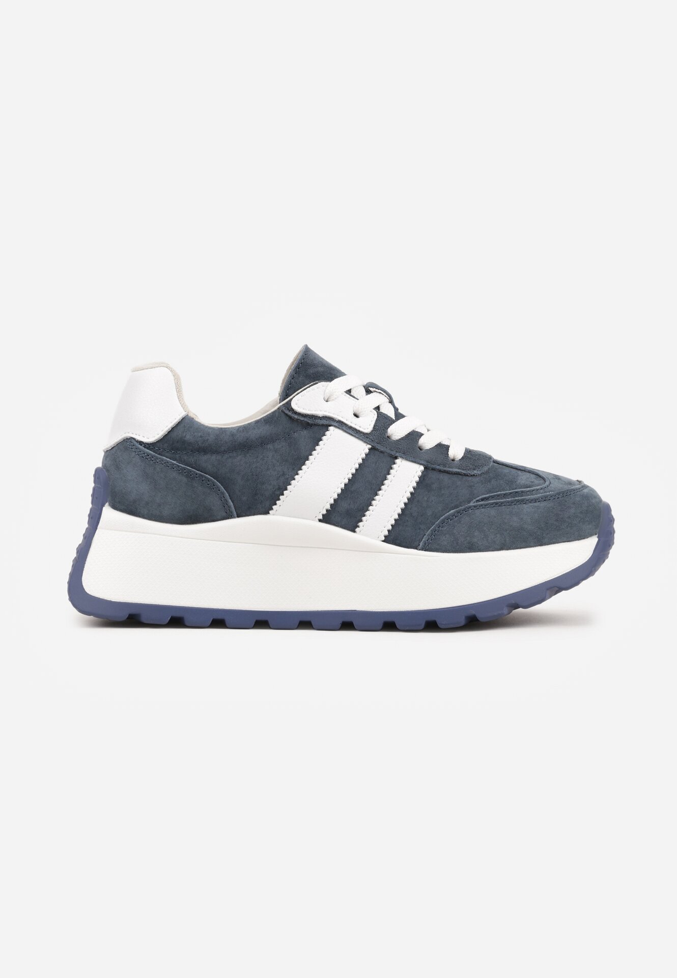 goodin Adidași bleumarin din piele cu talpă groasă Cezelina