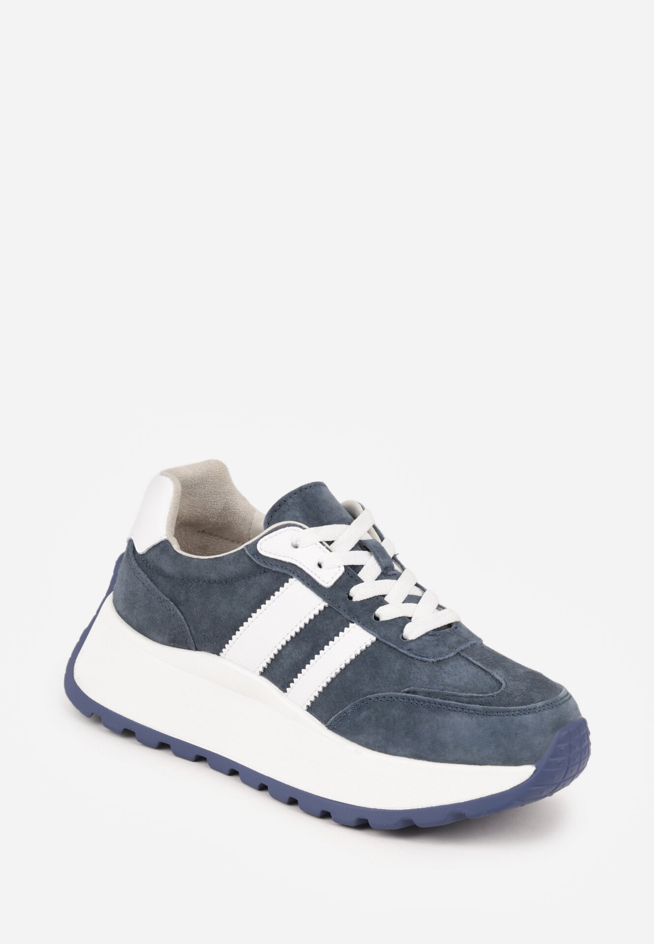 goodin Adidași bleumarin din piele cu talpă groasă Cezelina