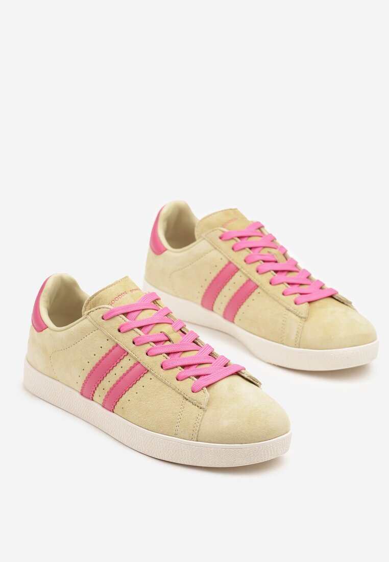 goodin Adidași Tenis Galbeni De Piele Întoarsă cu Brant de Piele și Curele Ciarilira