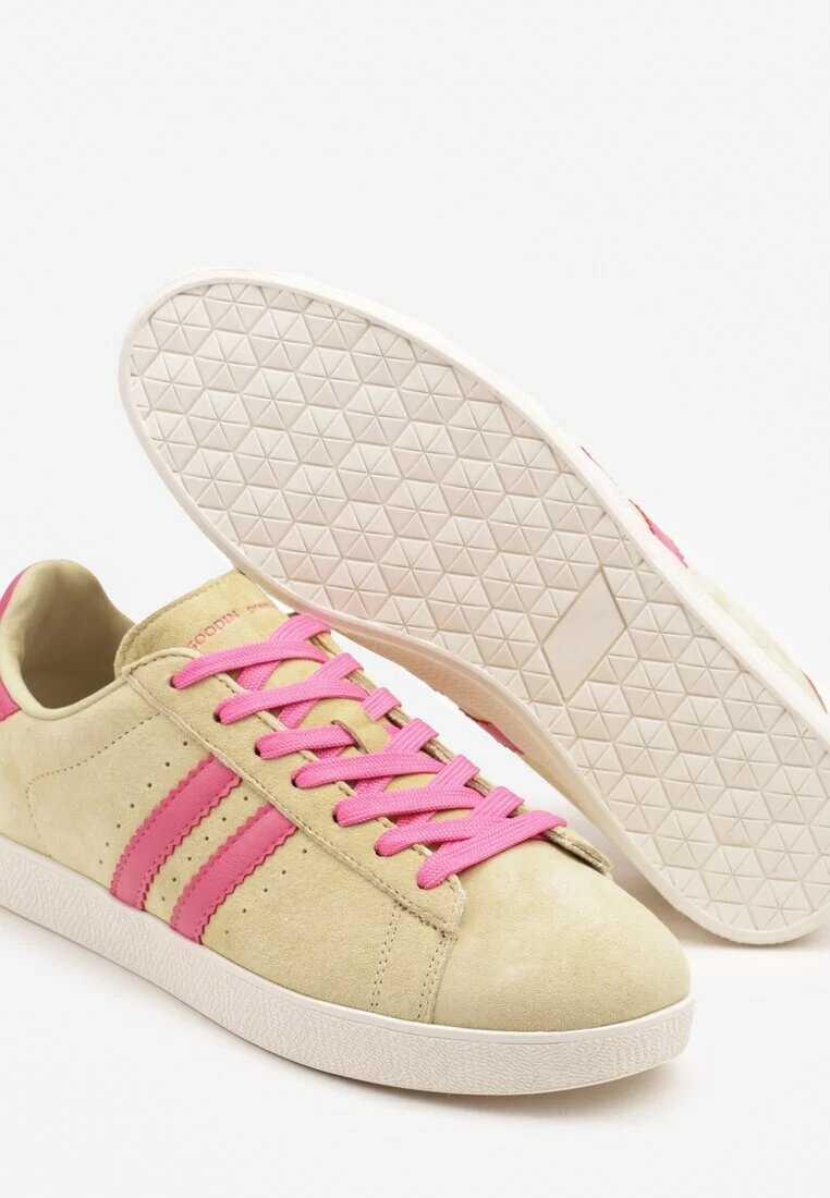 goodin Adidași Tenis Galbeni De Piele Întoarsă cu Brant de Piele și Curele Ciarilira