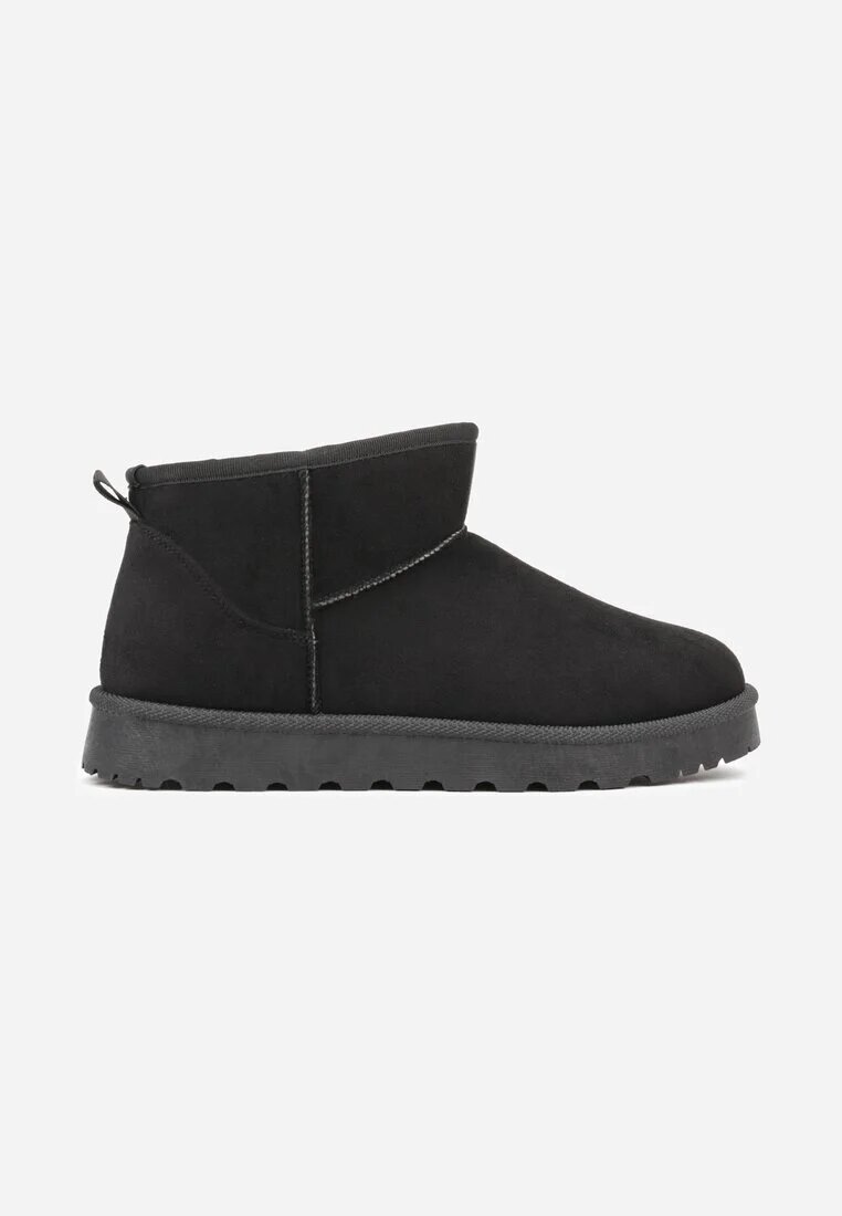 goodin Botine de zăpadă Negre cu Cusături Decorative Fezinda