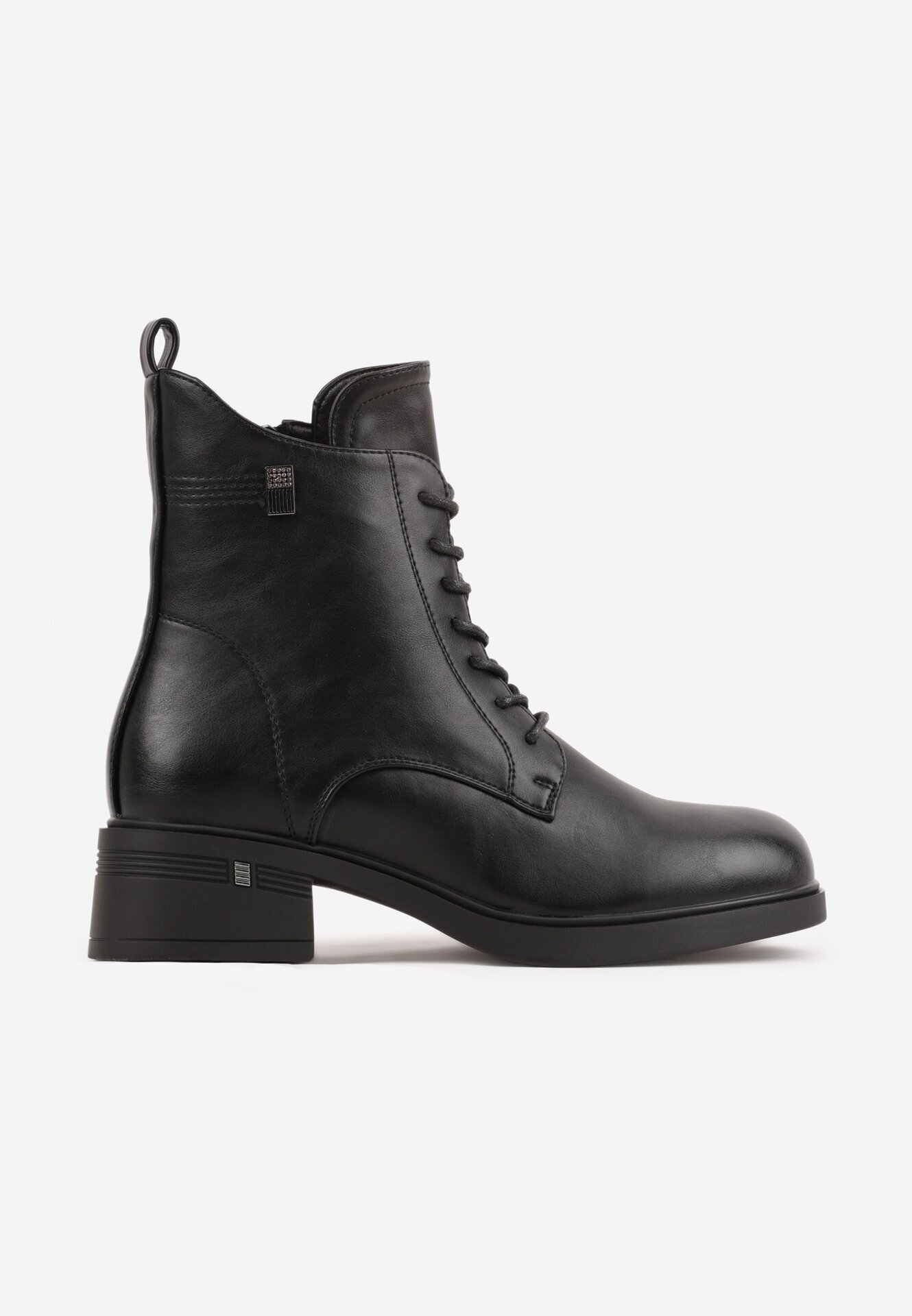 goodin Ghete în stil worker cu strasuri Wlinare Negre