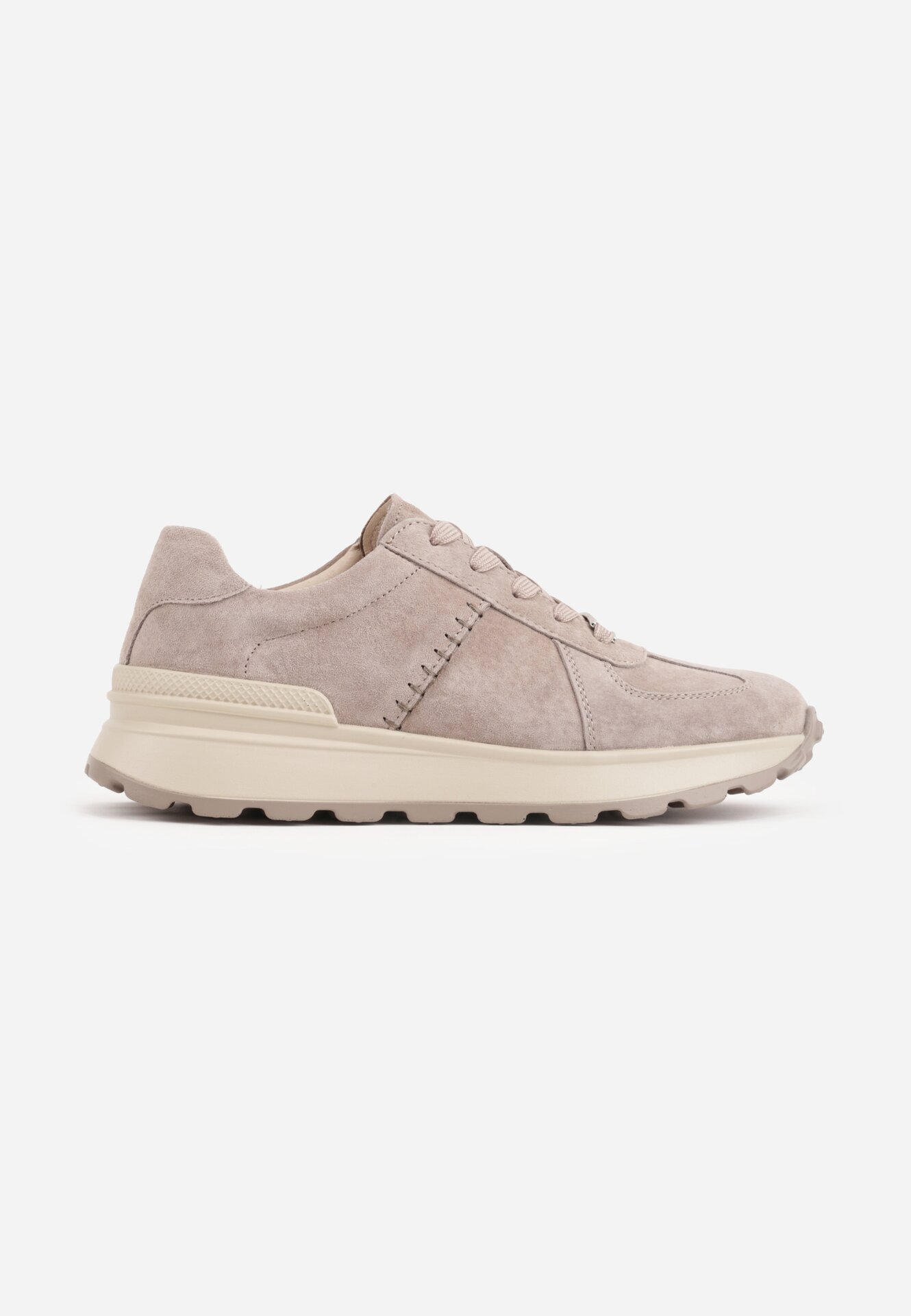 goodin Sneakers din piele întoarsă cu talpă groasă și profil Wesila Bej