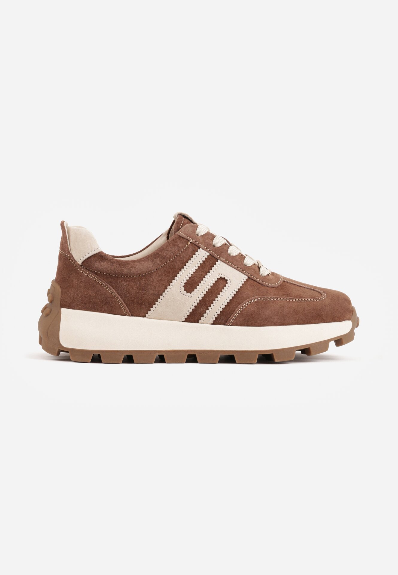goodin Sneakers din piele întoarsă pe talpă groasă cu profil Viassoa Maro