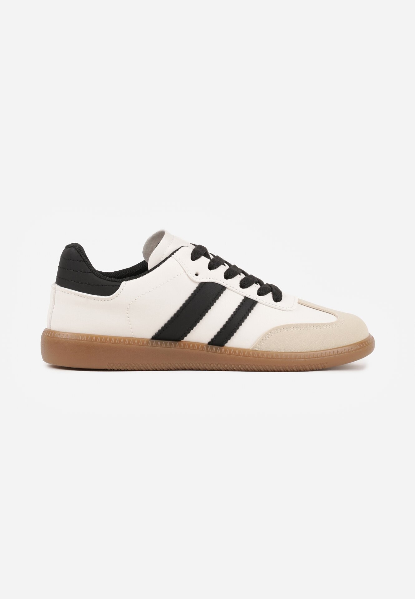 gowin Adidași Bej și Negru Plati Decorati cu Dungi Glaria