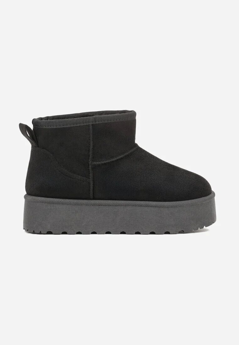 gowin Ghete de iarnă Negre slip-on din imitație de piele întoarsă cu platformă Tusanala