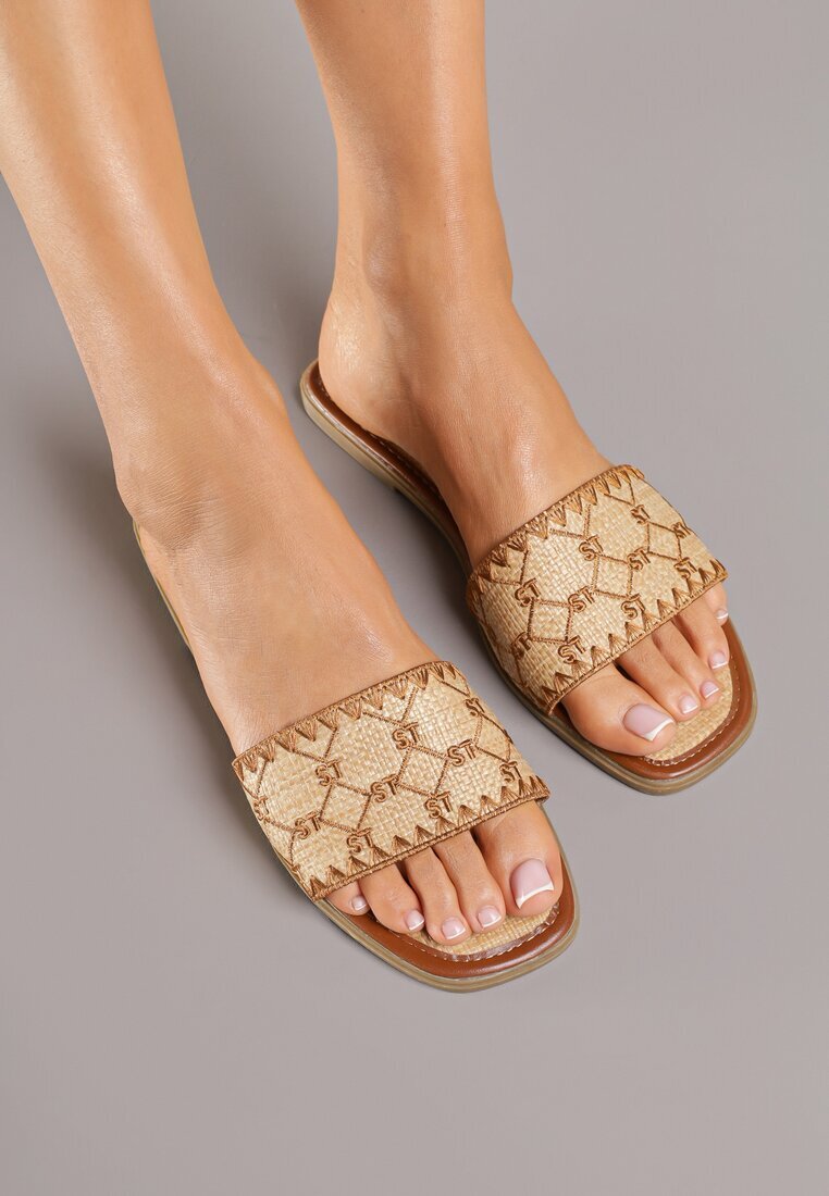 gowin Papuci Maro cu Model Geometric în Stil Boho Zeroma