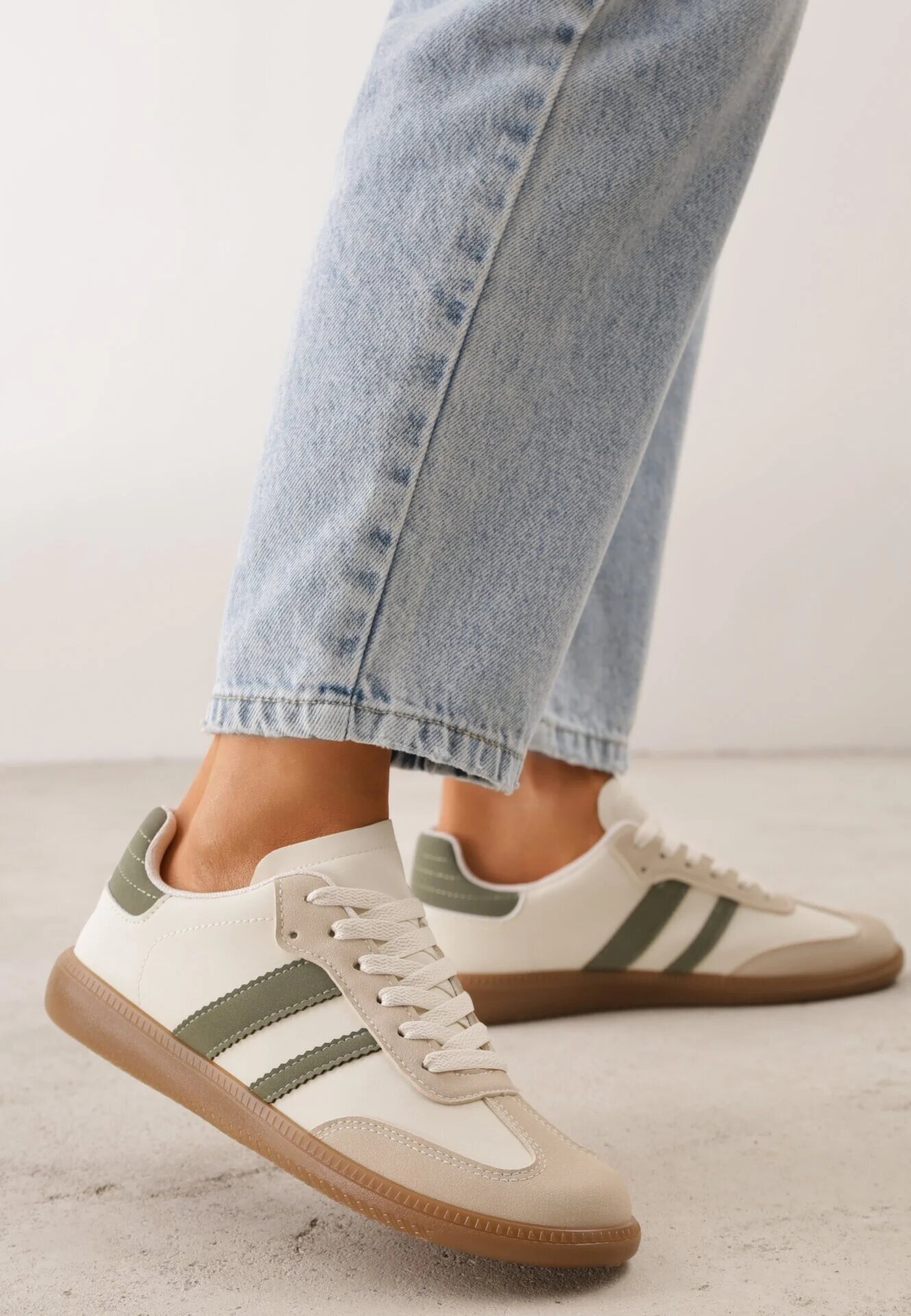 gowin Sneakers Bej cu verde