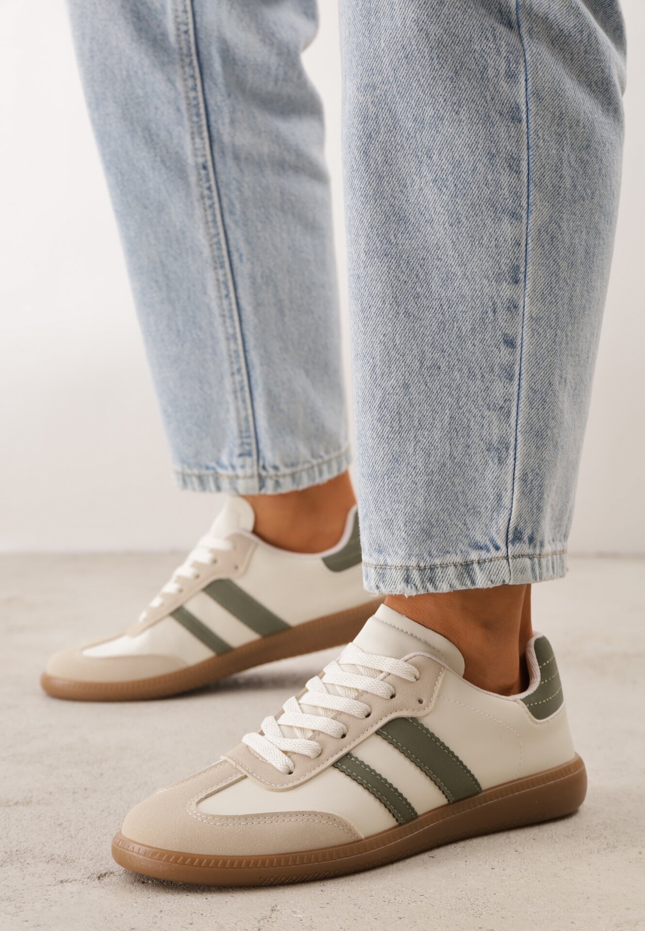 gowin Sneakers Bej cu verde
