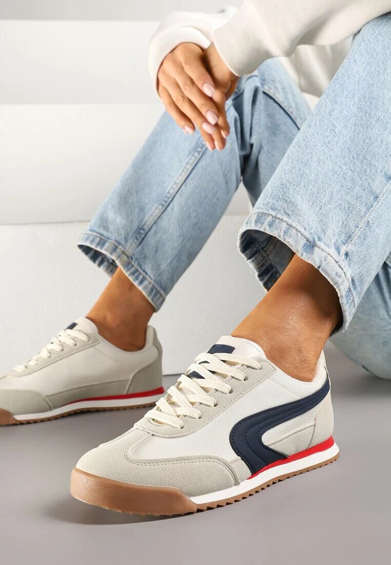 gowin Sneakers Bej-Gri în Stil Clasic Ellirianne