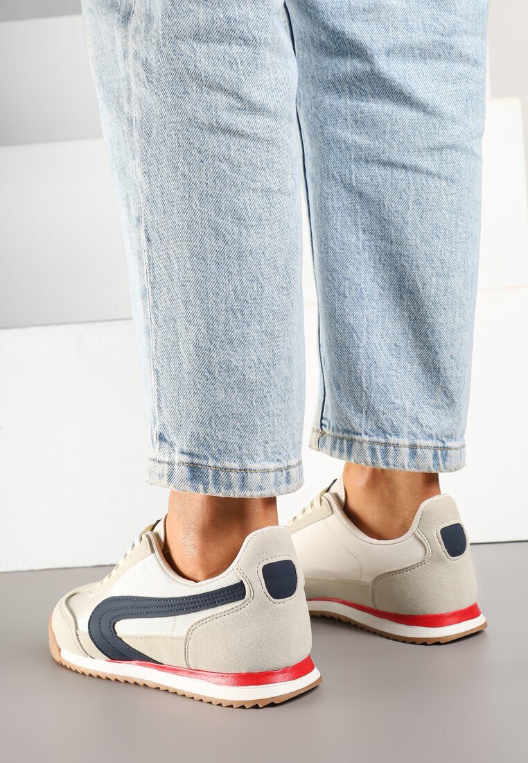gowin Sneakers Bej-Gri în Stil Clasic Ellirianne