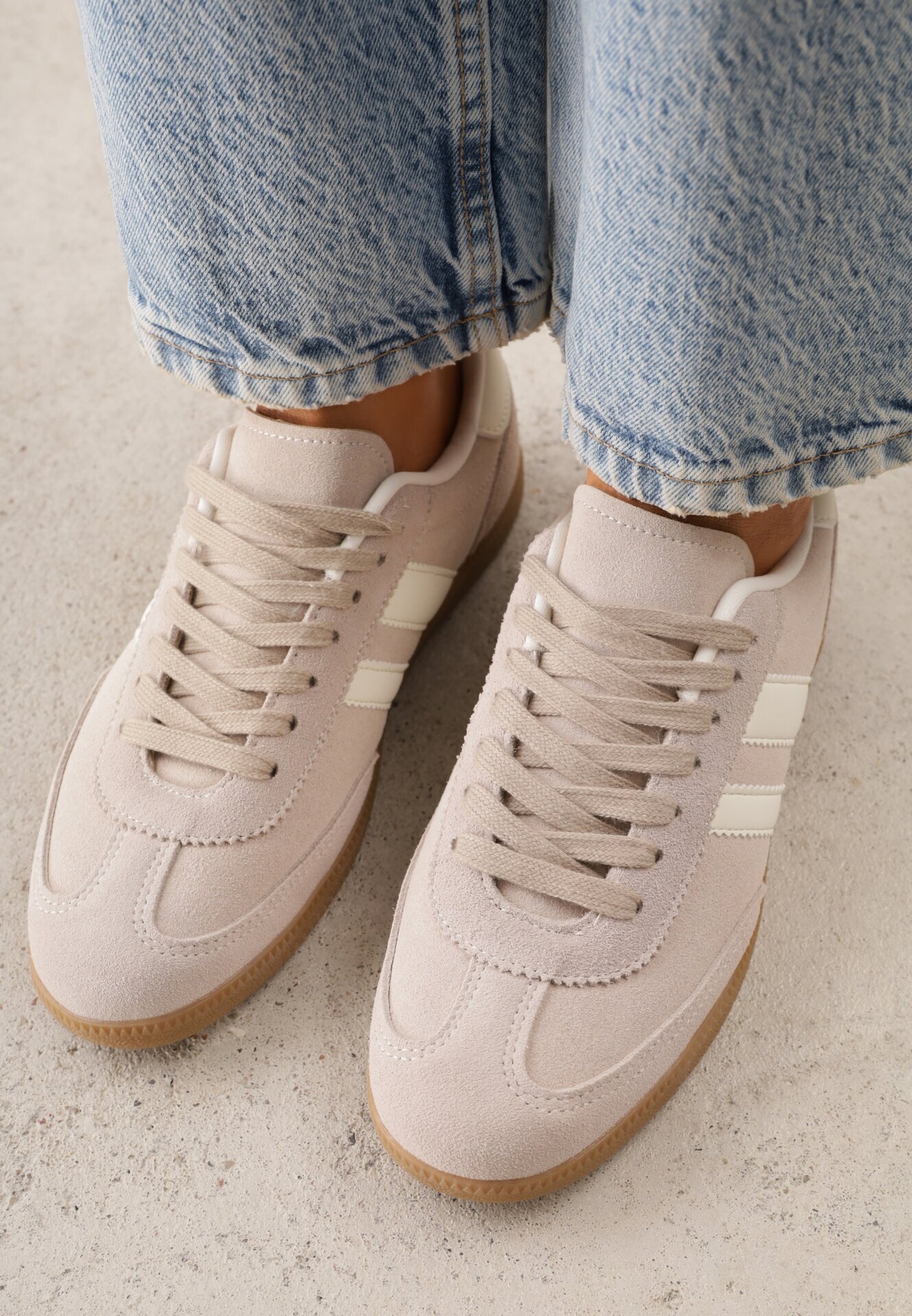 gowin Sneakers din piele în stilul tenisilor iconici Aragonna Bej