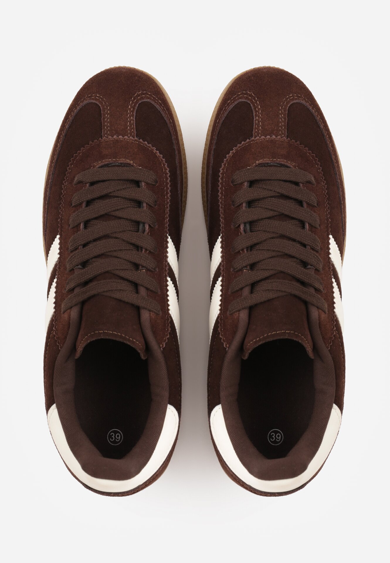 gowin Sneakers din piele în stilul tenisilor iconici Aragonna Maro