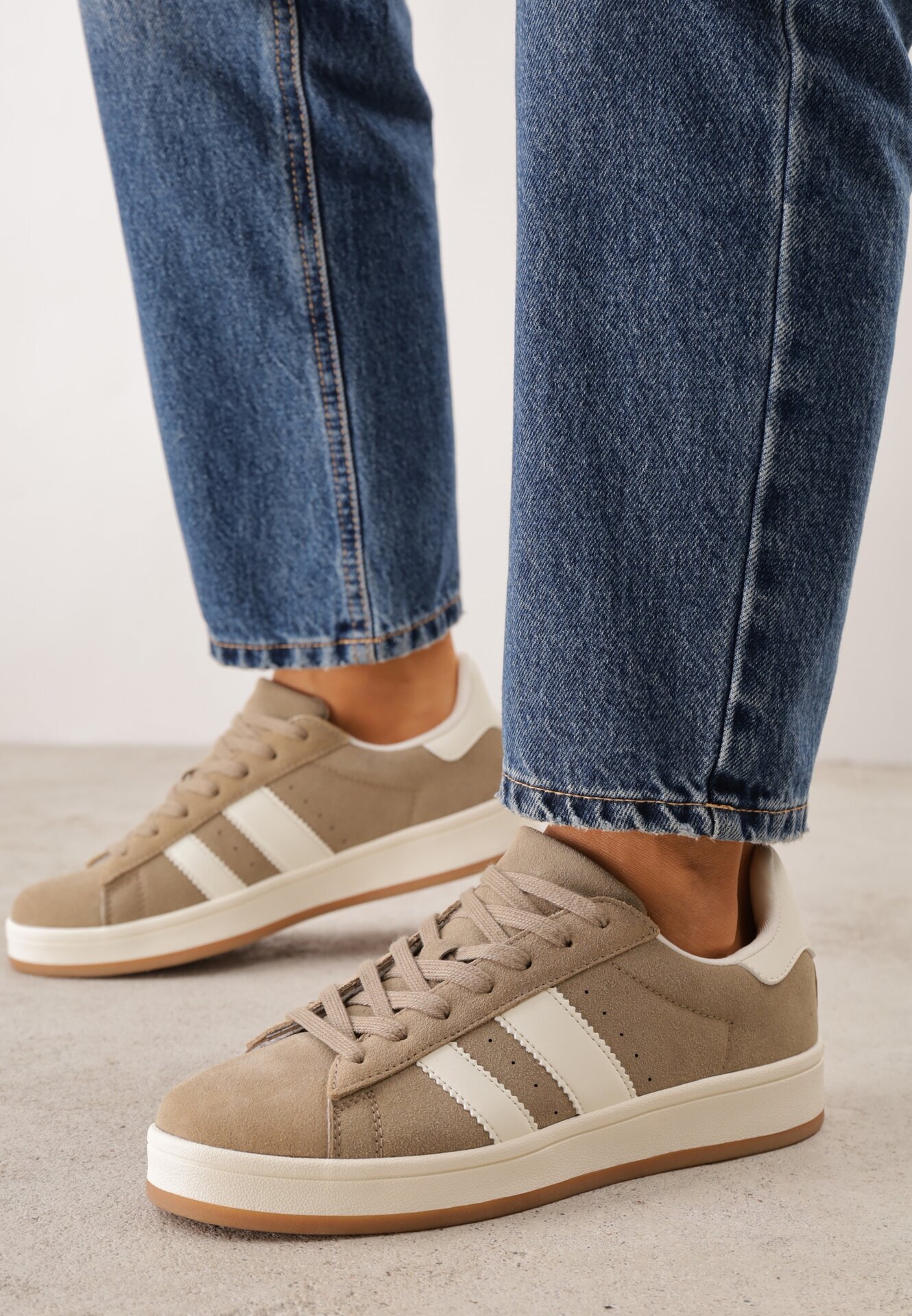 gowin Sneakers Eufonia cu curele decorative Bej Bej Bej Bej închis