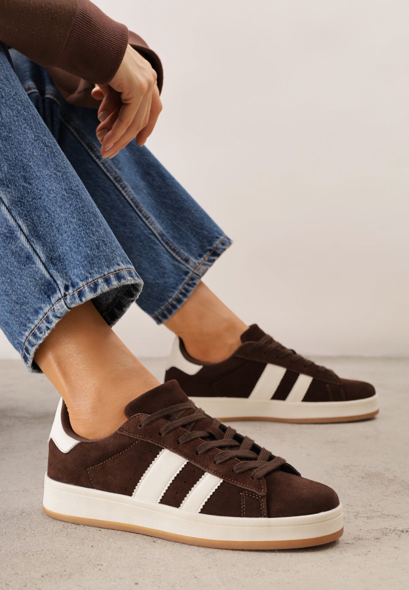 gowin Sneakers Eufonia cu curele decorative Bej Bej Bej Maro