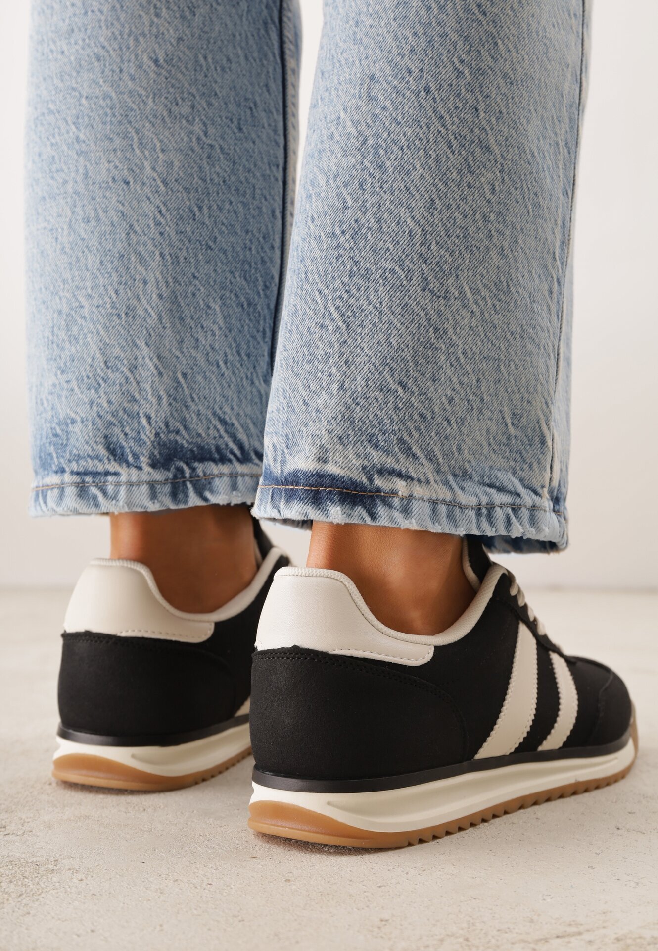 gowin Sneakers Negri cu Două Benzi Evilirea