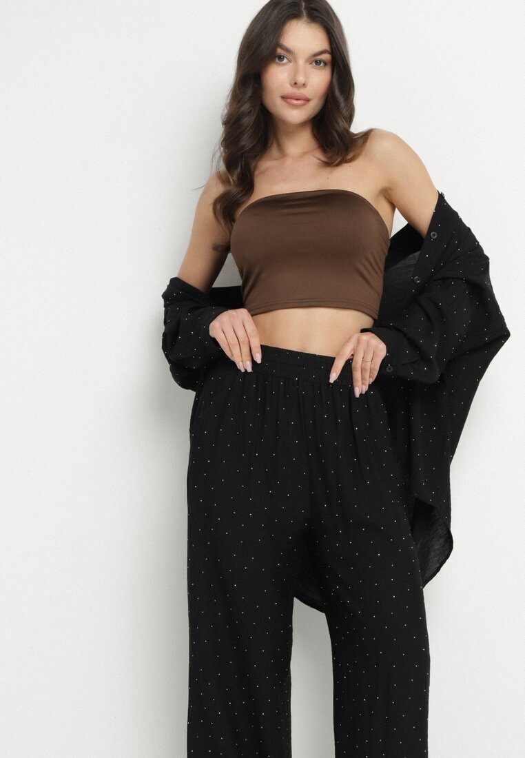 h&s Compleu Negru Croială Oversize Cămașă și Pantaloni Ulosarenia