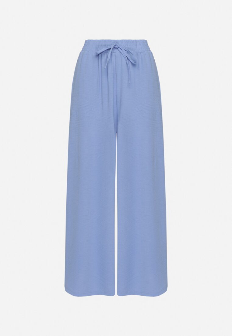 h&s Pantaloni Albaștri Largi tip Palazzo cu cordon Ulialitia