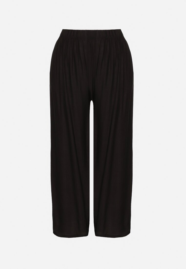 h&s Pantaloni Negri Largi tip Palazzo cu Talie Înaltă Varlevi
