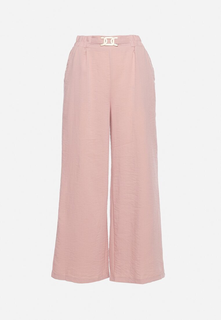 h&s Pantaloni Palazzo Larghi roz deschis cu talie înaltă și elastic în talie Biofina