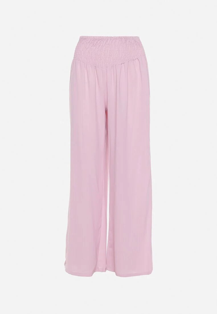 h&s Pantaloni Roz cu picior drept și talie elastică încrețită Perdila