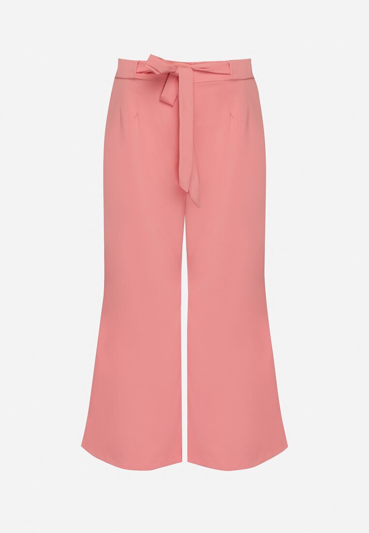 h&s Pantaloni Roz Largi cu Legătură în Talie Paper Bag Tisallas