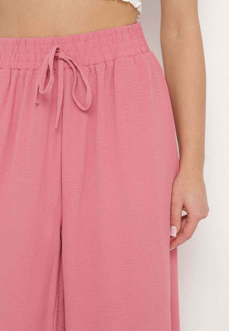 h&s Pantaloni Roz Largi de tip Palazzo cu legătură Ulialitia