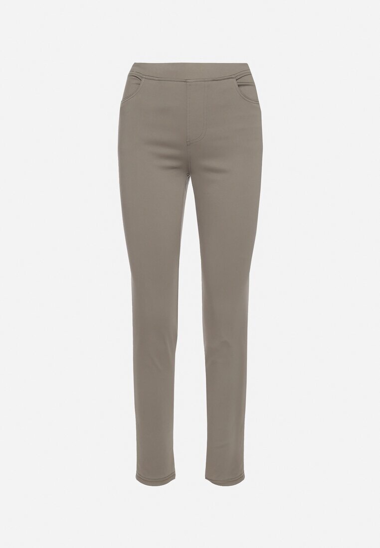 h&s Pantaloni Verde închis Regular cu Talie Elastică și Buzunare Laterale Astridda