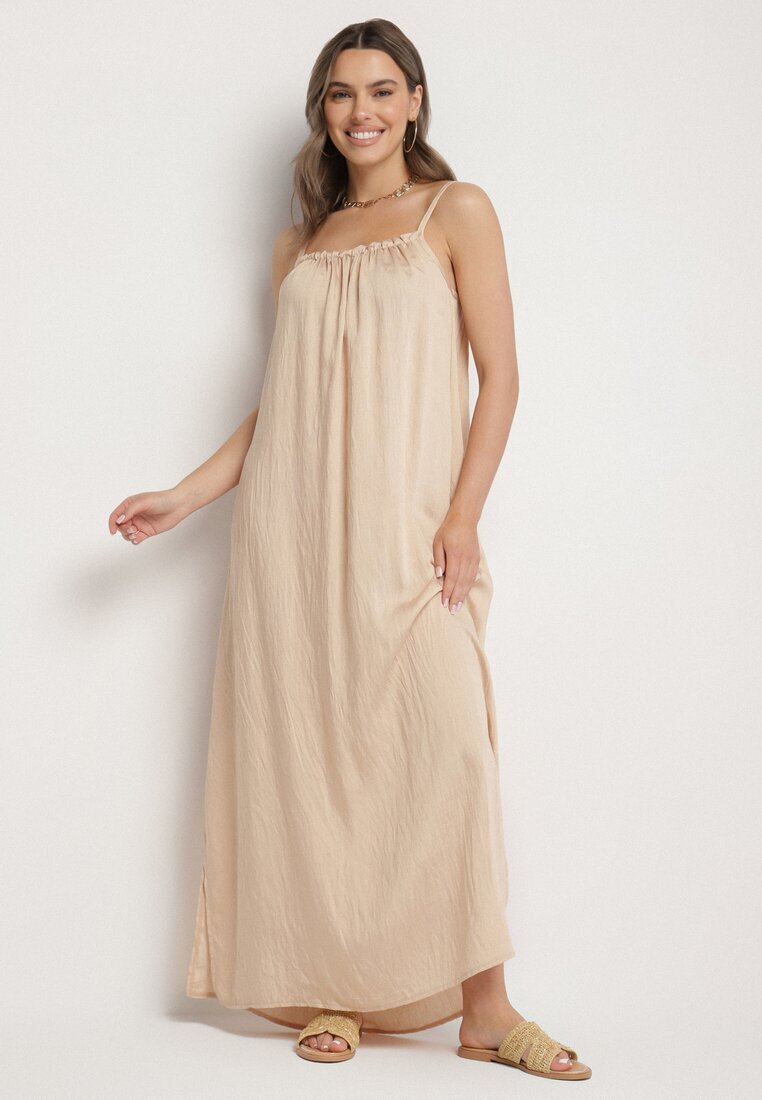 h&s Rochie bej cloș cu bust elastic Revielle