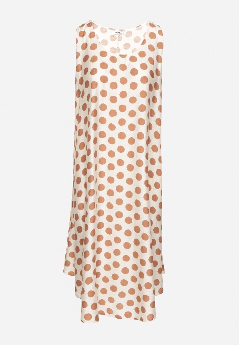 h&s Rochie Bejă croi cutie Fără mâneci cu buline Fevasine