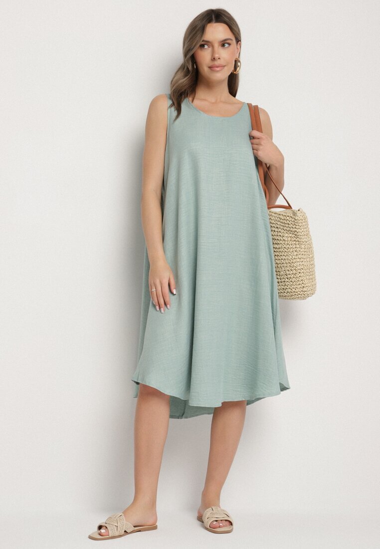 h&s Rochie Clasică Cloș Verde deschis Lunetira