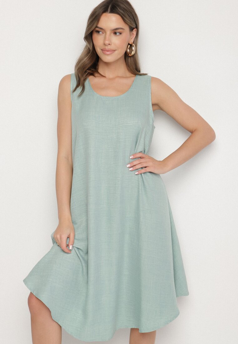 h&s Rochie Clasică Cloș Verde deschis Lunetira