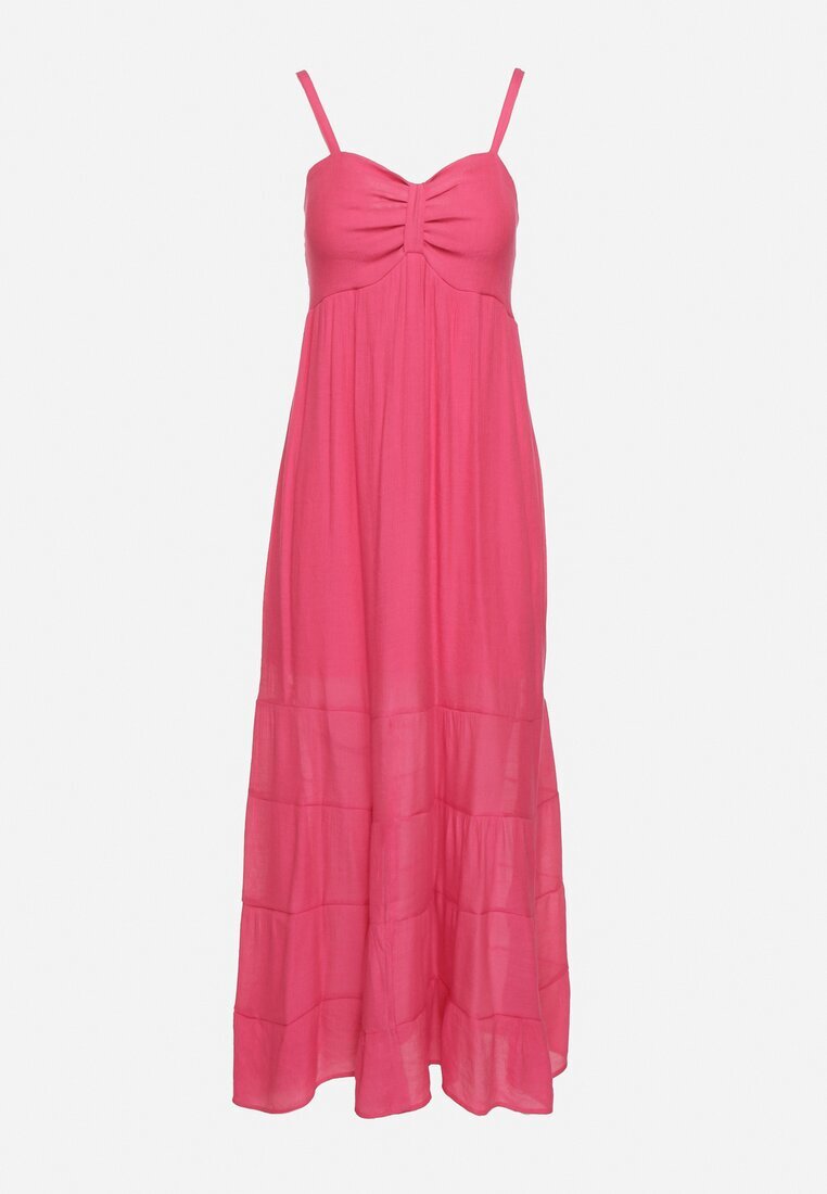 h&s Rochie Fucsia din Bumbac cu Bretele Reglabile cu Elastic la Spate Tinathias
