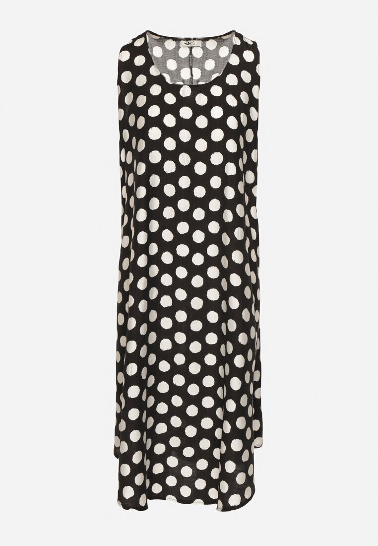 h&s Rochie Negru-Albă cu croi tip cutie fără mâneci cu buline Fevasine