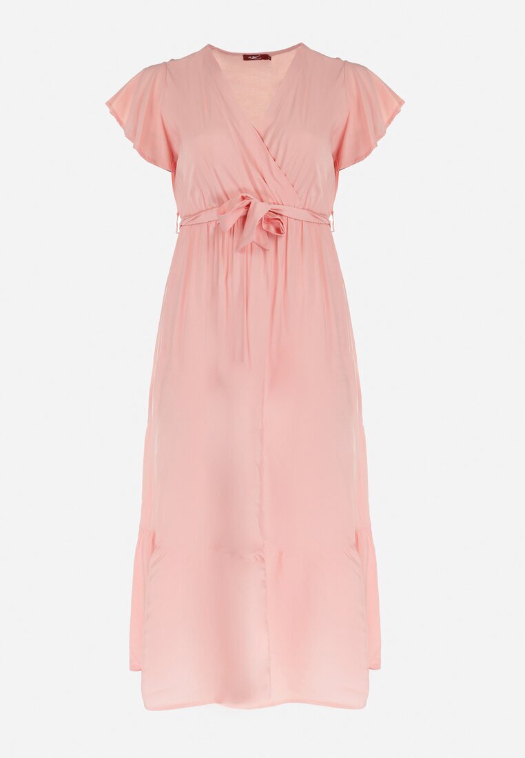 h&s Rochie Roz Maxi cu elastic în talie și curea textilă Eisley