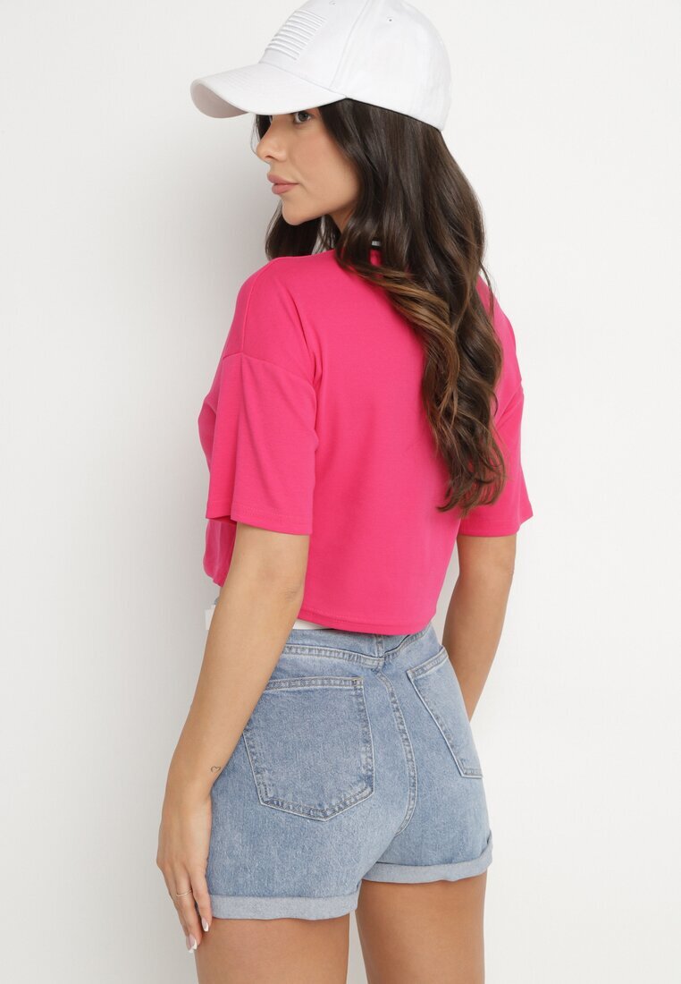 h&s Tricou Fucsia de Bumbac cu Imprimeu Nitanelia