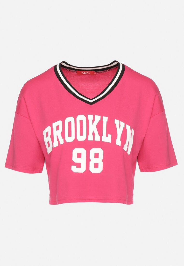 h&s Tricou Fucsia de Bumbac cu Imprimeu Nitanelia