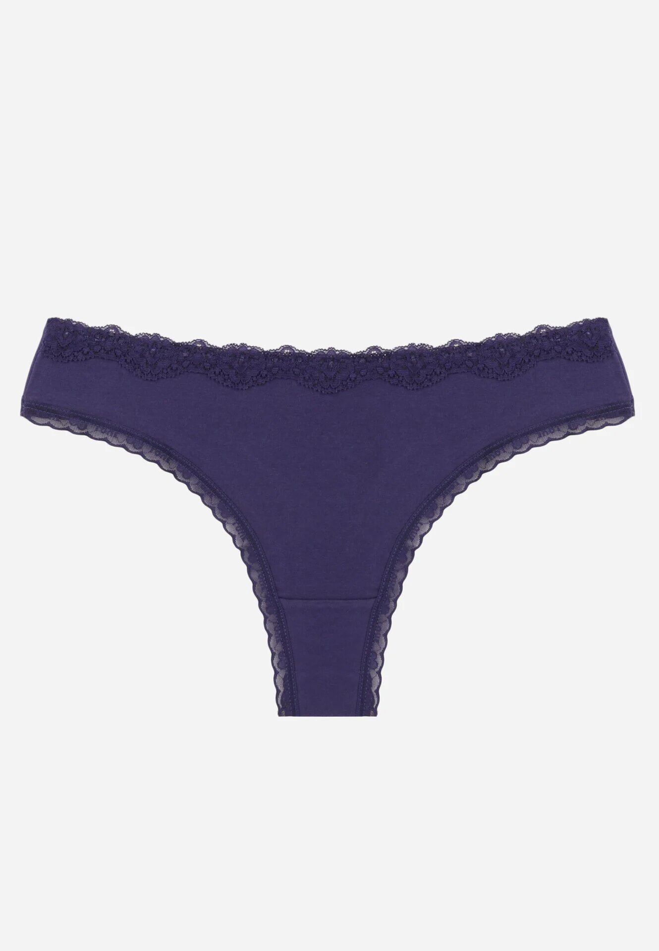 han Chiloți bleumarin din bumbac tip tanga decorați cu dantelă Cirilise