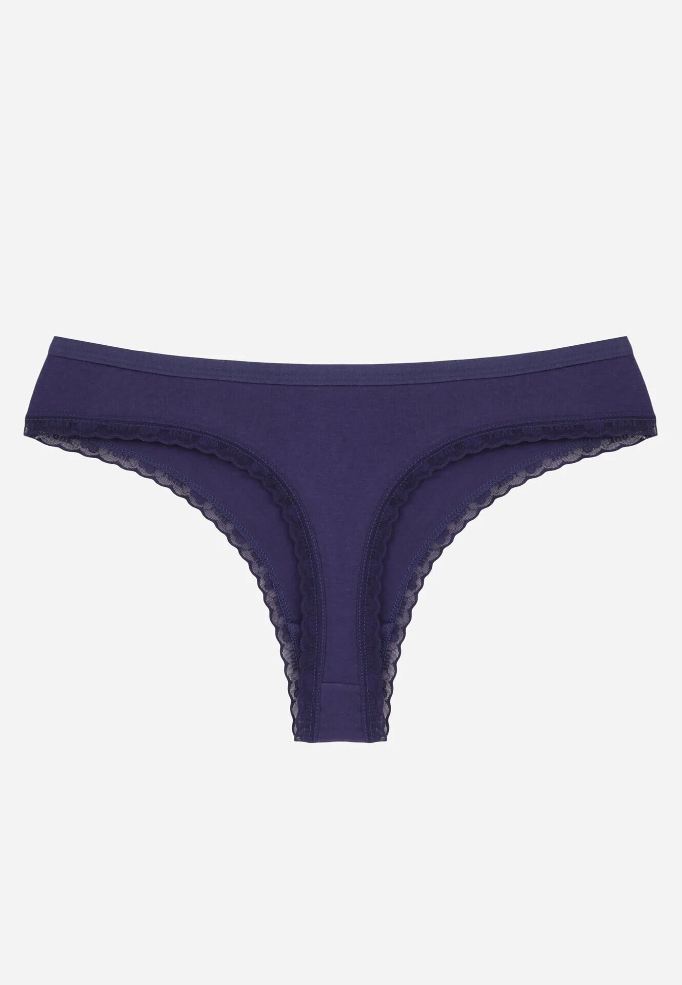 han Chiloți bleumarin din bumbac tip tanga decorați cu dantelă Cirilise