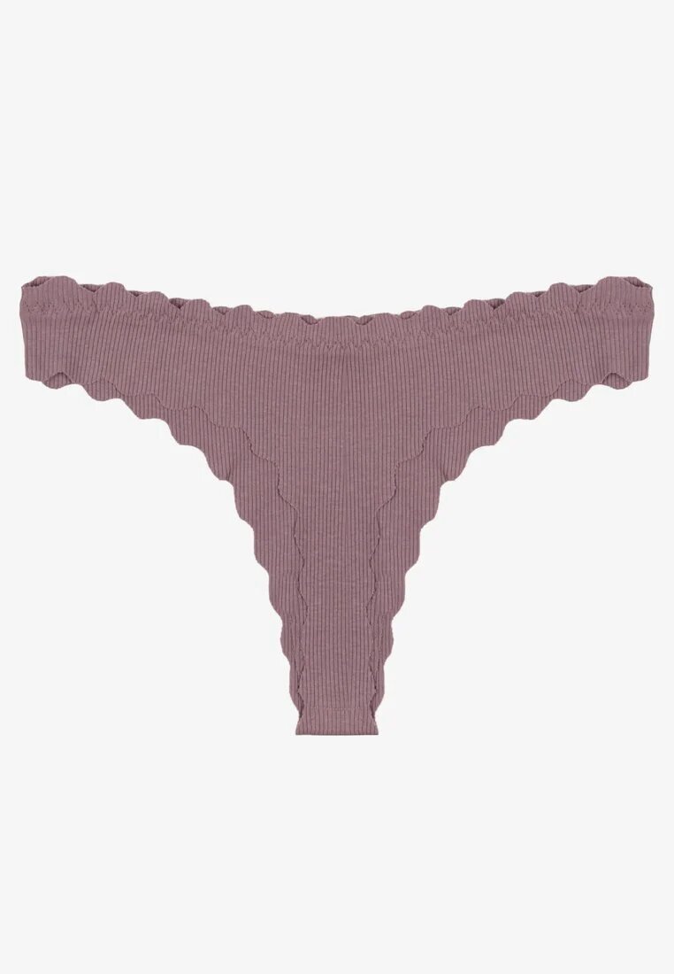 han Chiloți tanga mov de bumbac din țesătură reiată Eziane