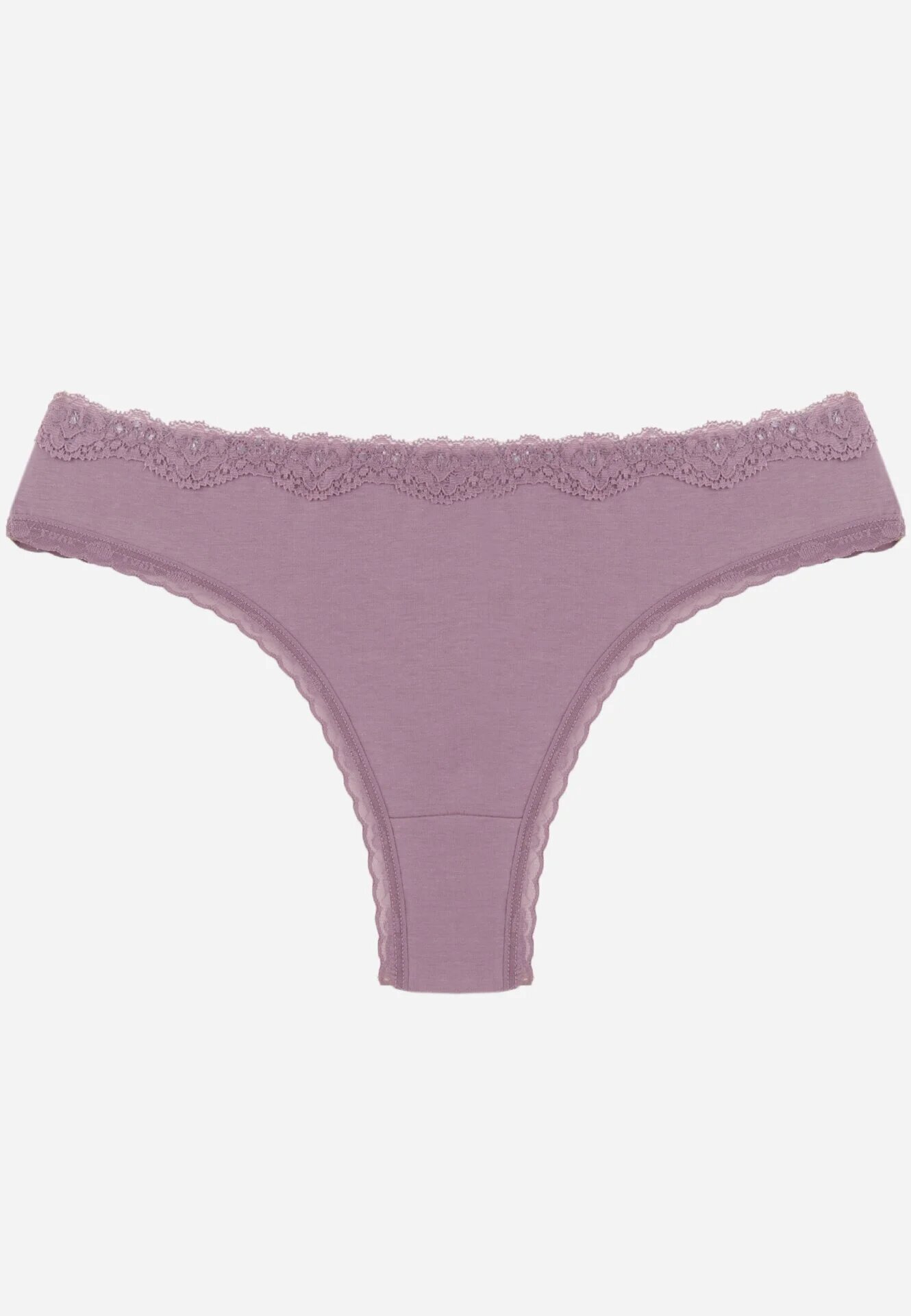 han Chiloți Violet din bumbac tip Tanga Decorați cu dantelă Cirilise