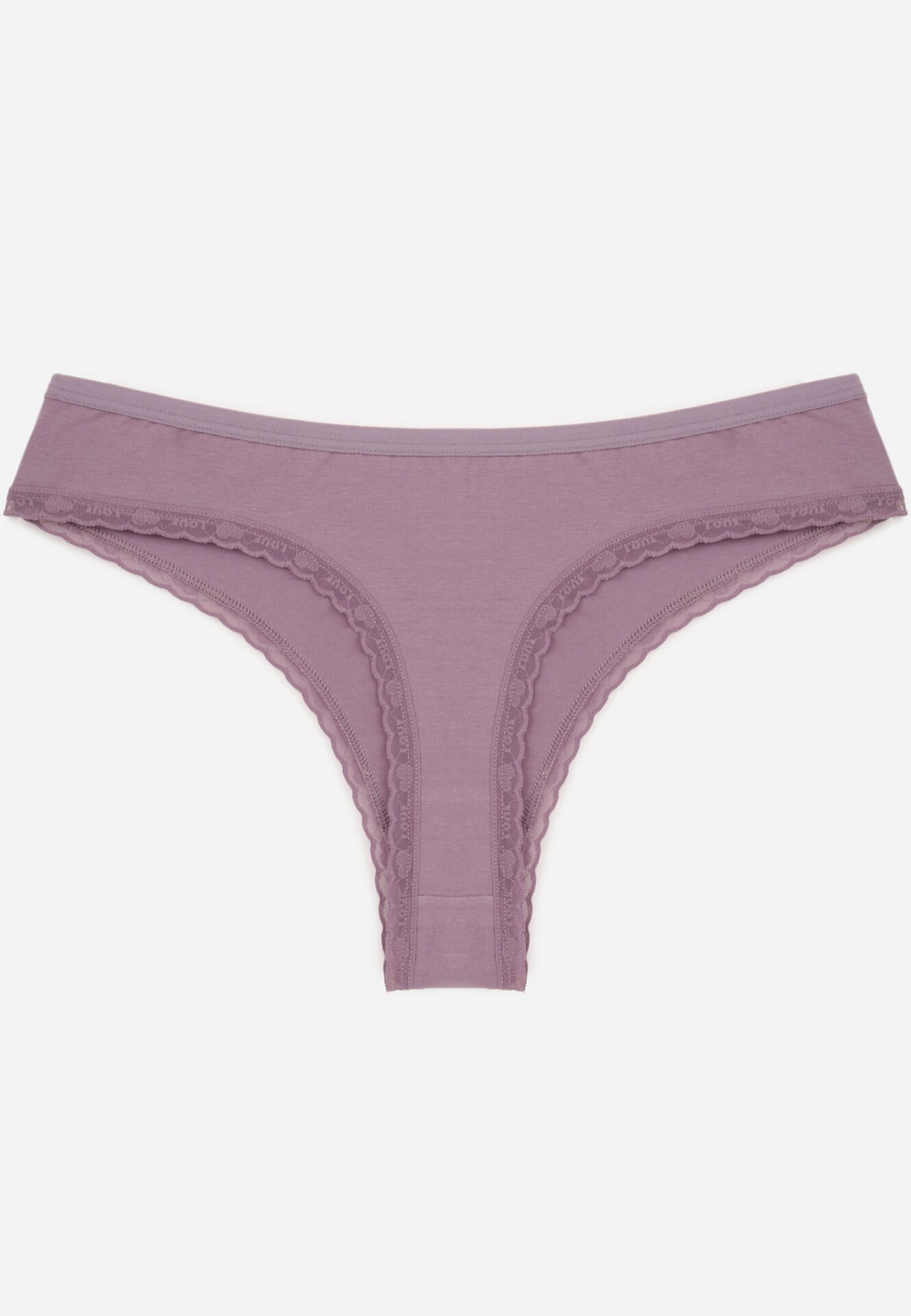 han Chiloți Violet din bumbac tip Tanga Decorați cu dantelă Cirilise