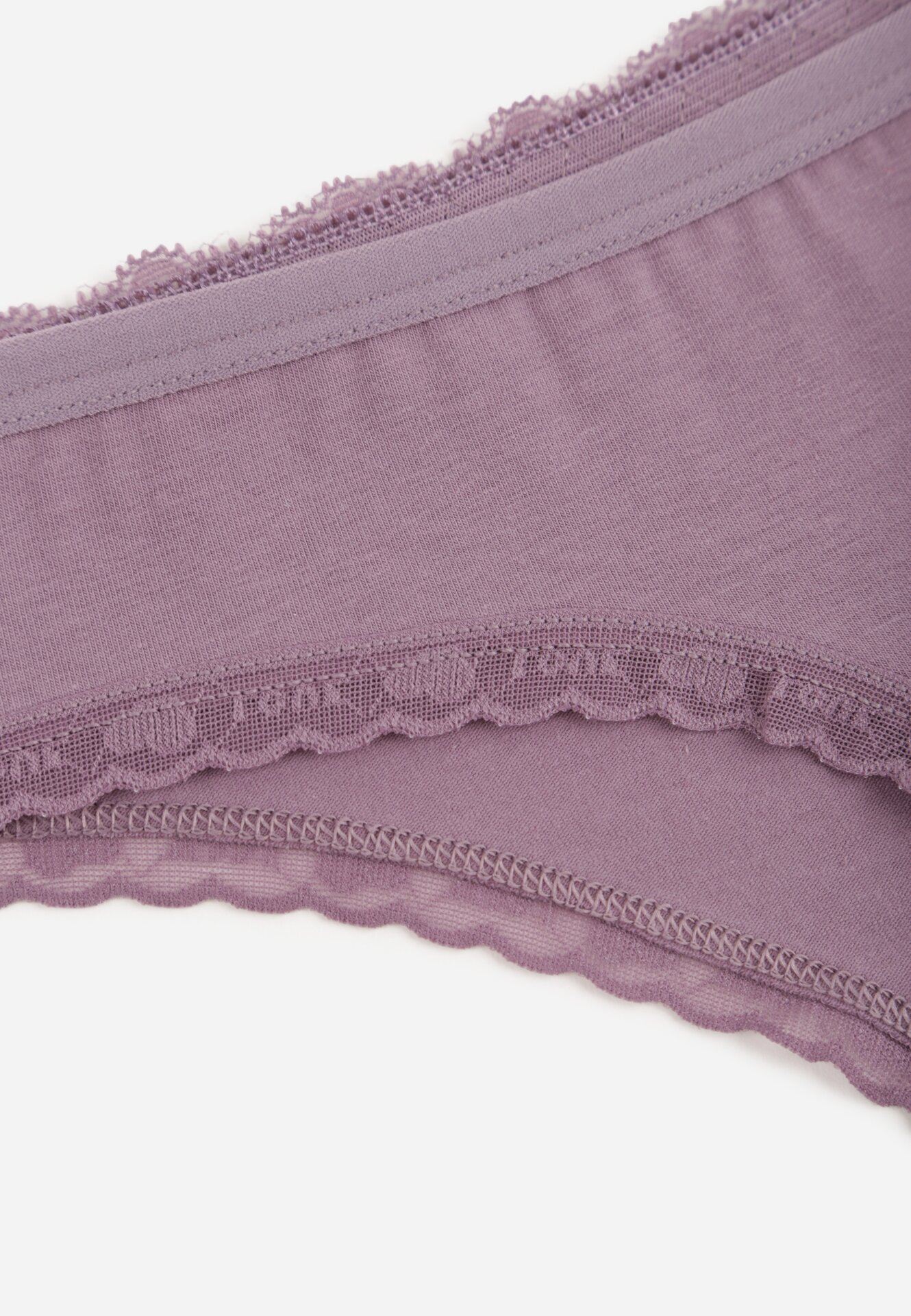 han Chiloți Violet din bumbac tip Tanga Decorați cu dantelă Cirilise