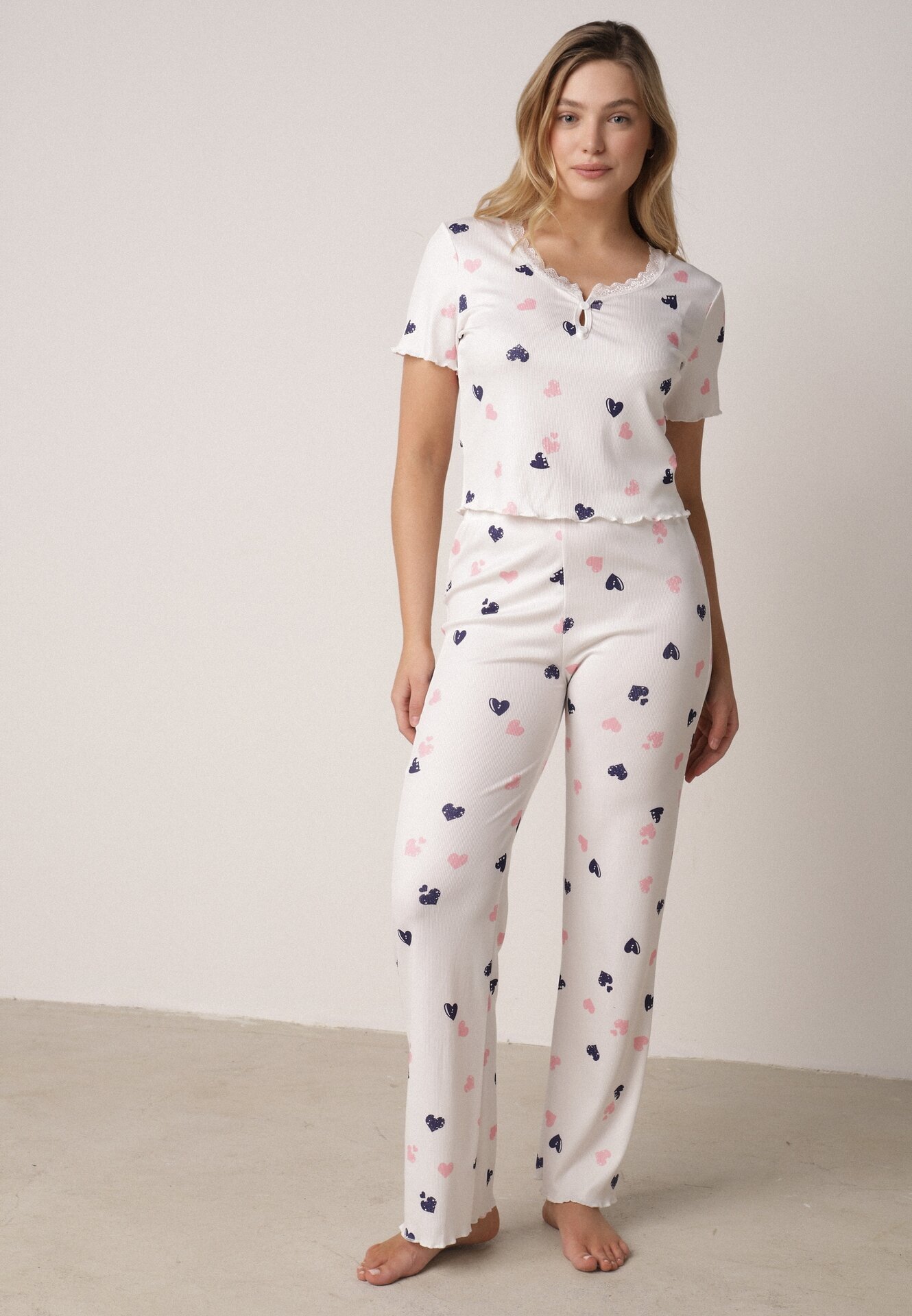 han Compleu pijama Alb