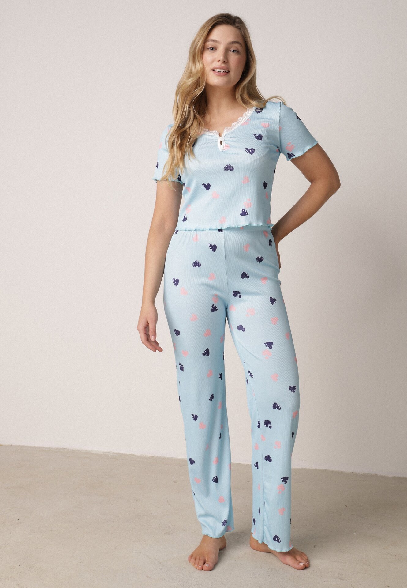 han Compleu pijama Albastru